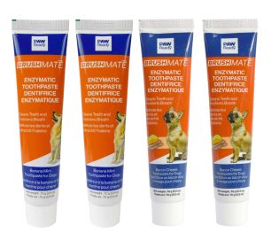 4 Pack Enzymatic Pet Toothpaste (Flavor: 2 Banana-Mint & 2 Bacon-Cheese)