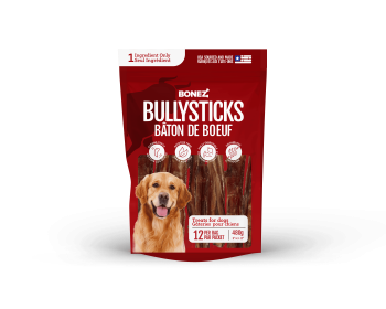 Bonez, Standard Bully Sticks, 6 or 12 Sticks, 6 or 10 Inch (Pack Quantity: 12, size: 10 Inch)